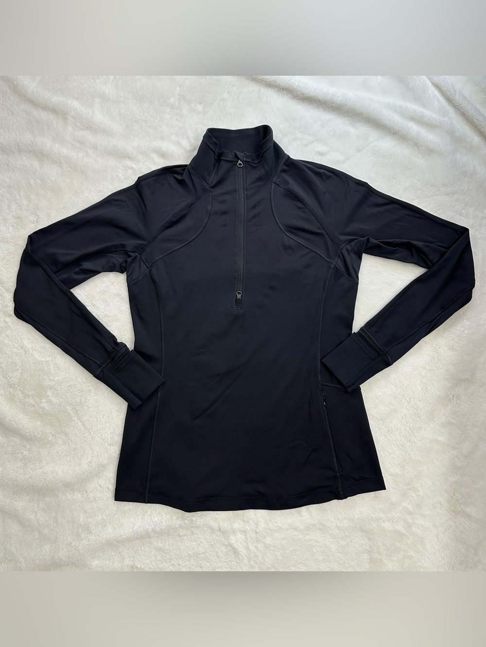 Lululemon Race With Grace 1/2 Zip II - Black - Size 10